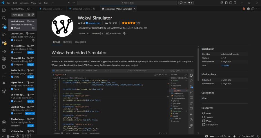 Wokwi VS Code Extension