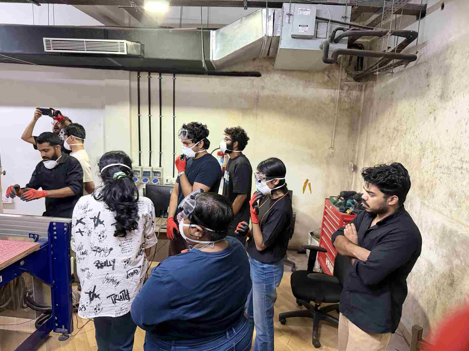 Safety briefing session before using the ShopBot