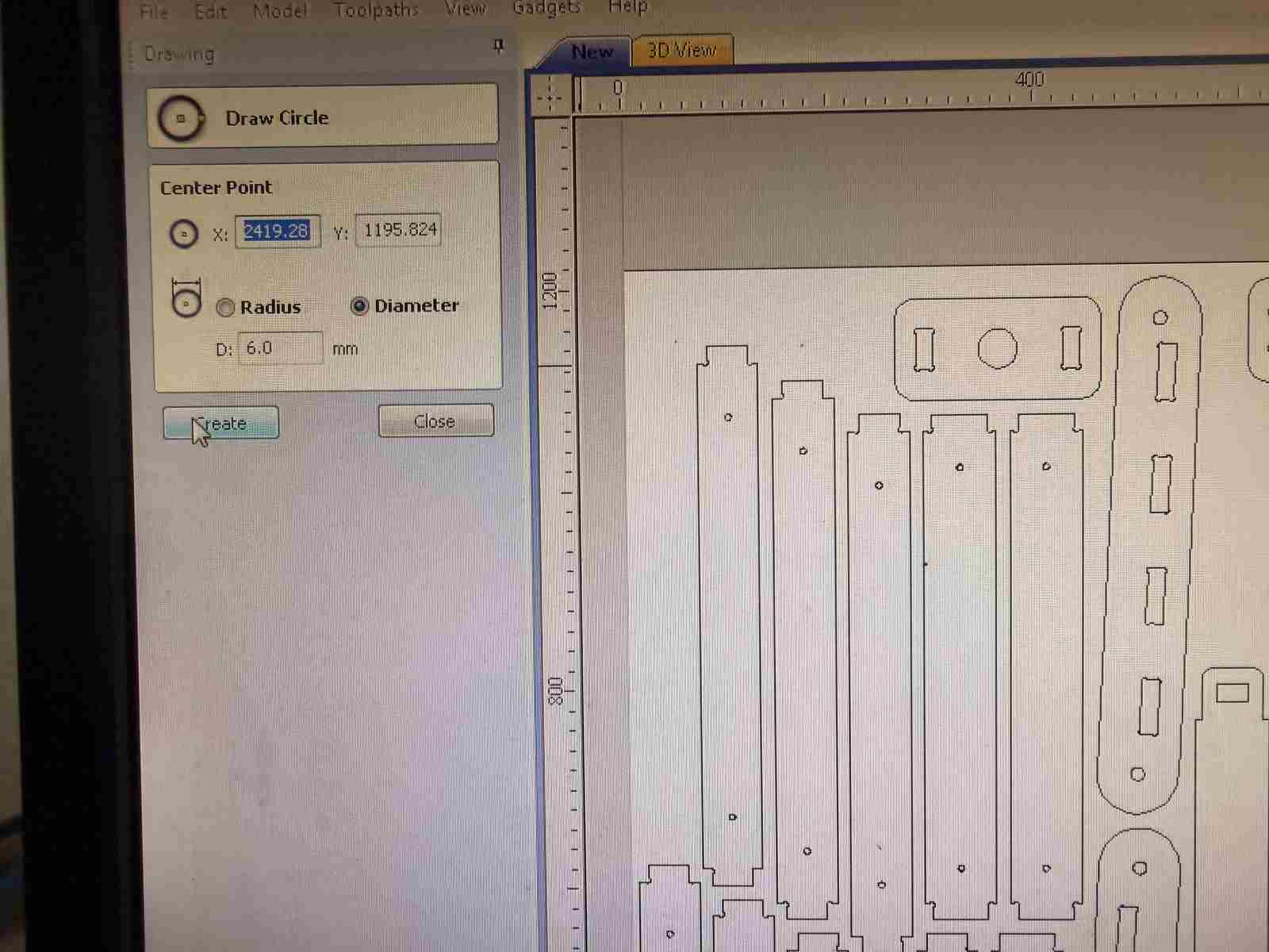 VCarve Pro — Selecting Drilling Toolpath from the menu