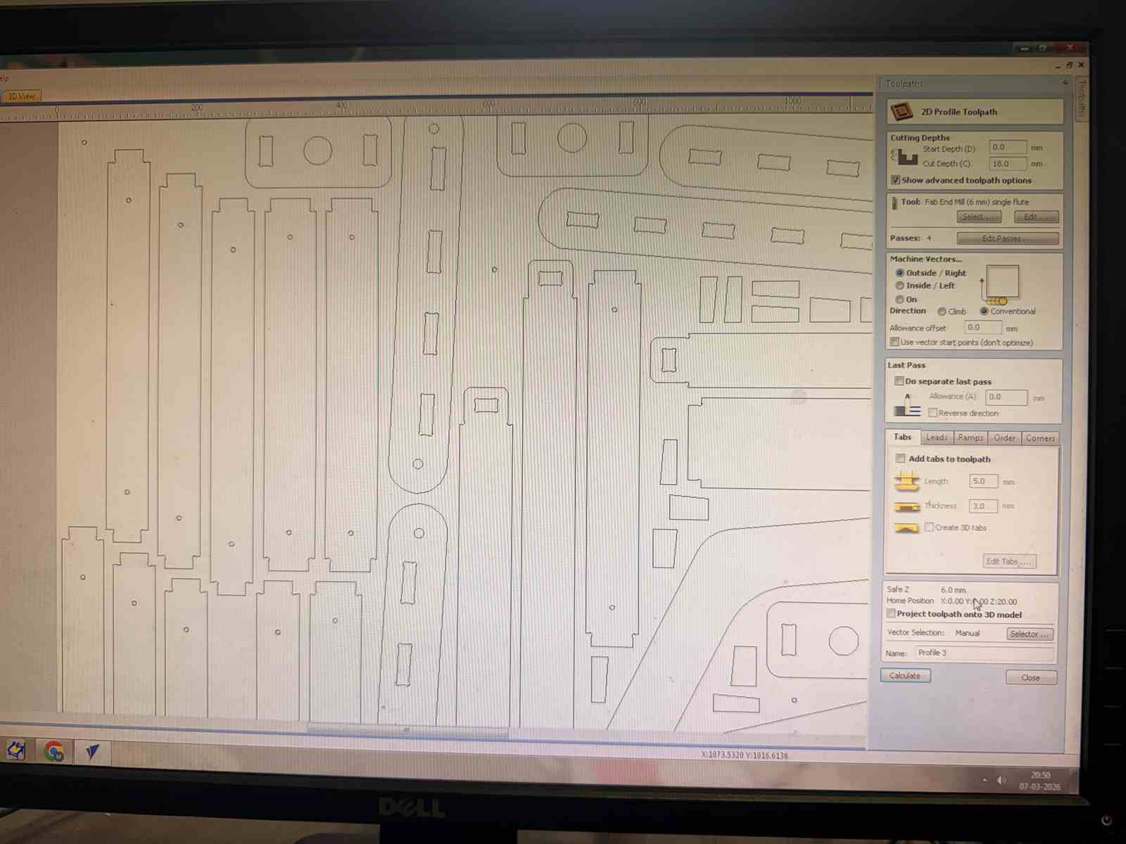 VCarve Pro — Adding tabs to hold parts in place