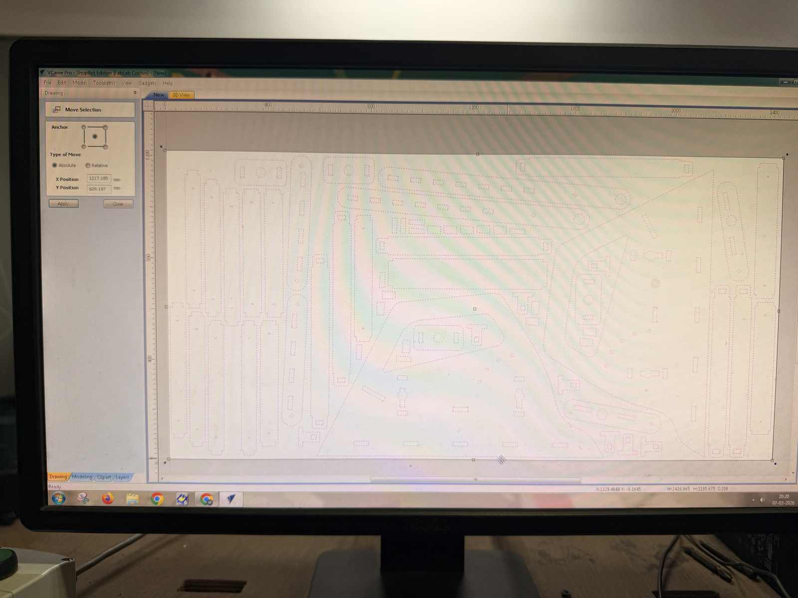 VCarve Pro — Positioning vectors on the canvas