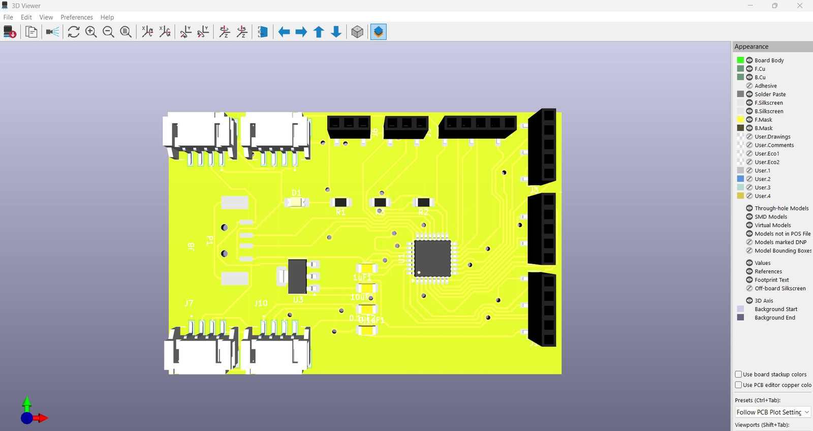 SAMD21 board 3D model