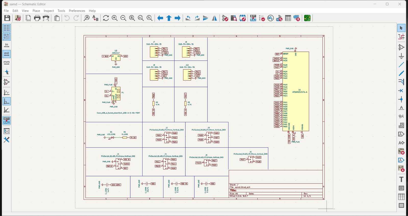 SAMD21 board schematic