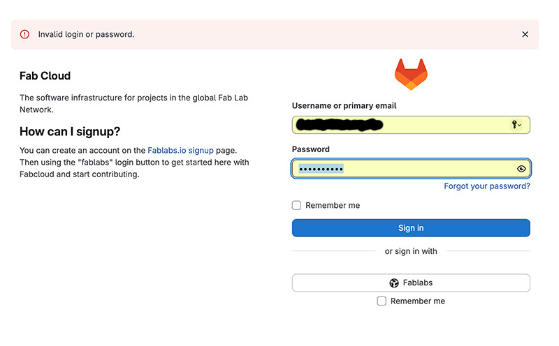 GitLab login