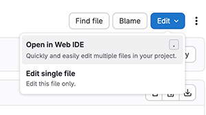 GitLab Web IDE editor link