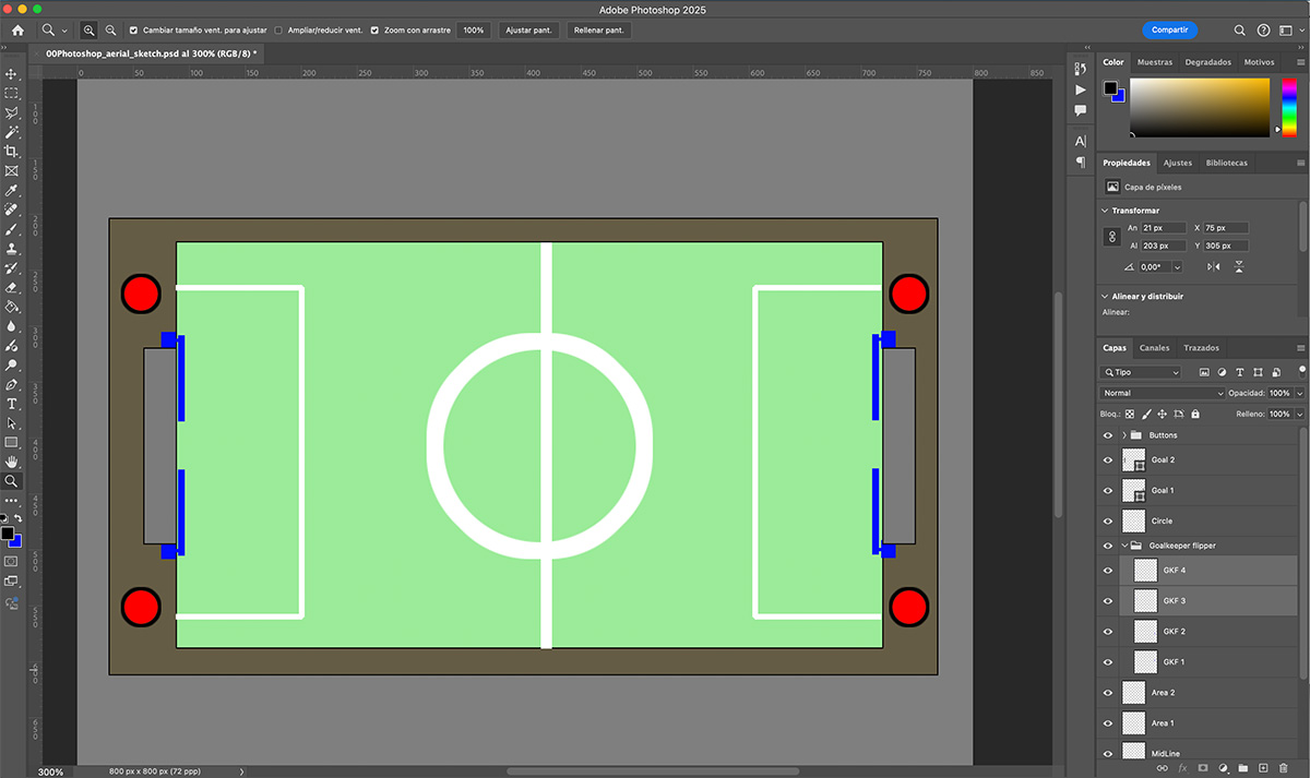 Photoshop aerial sketch