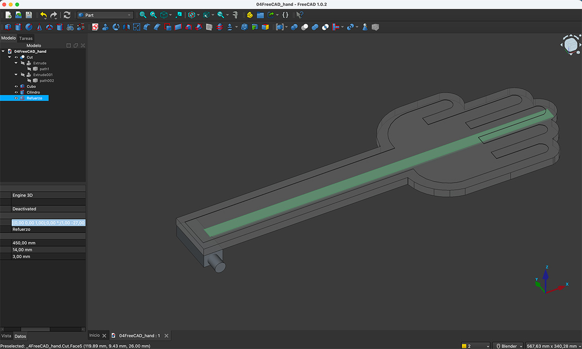 FreeCAD HandFlipper