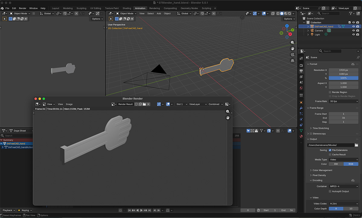 HandFlipper in Blender