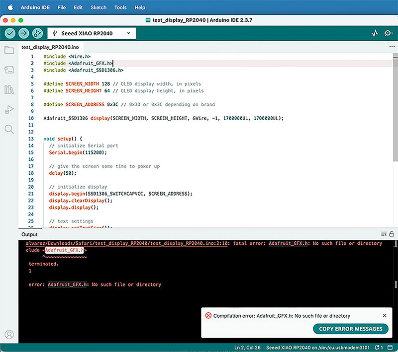 Error, missing libraries
