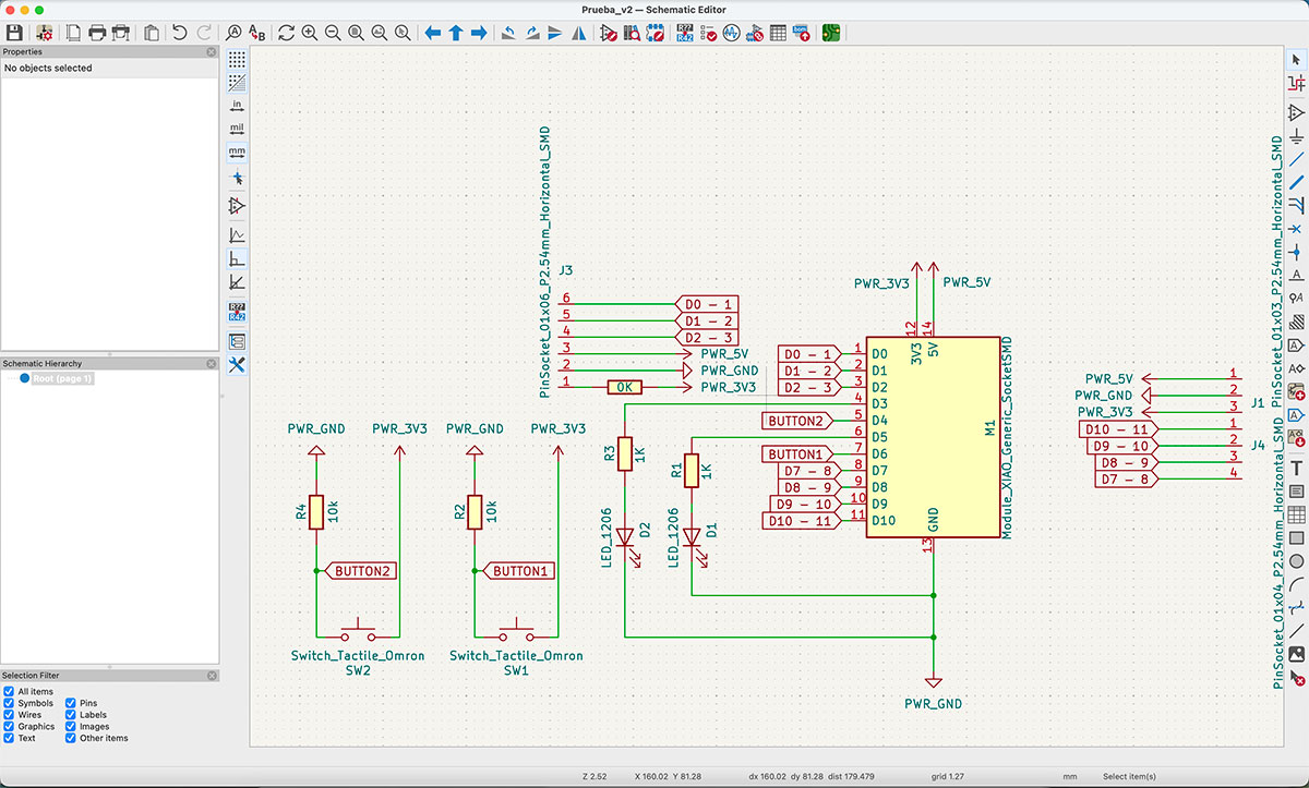 PCB editor with 4 resistence as bridge v2.2