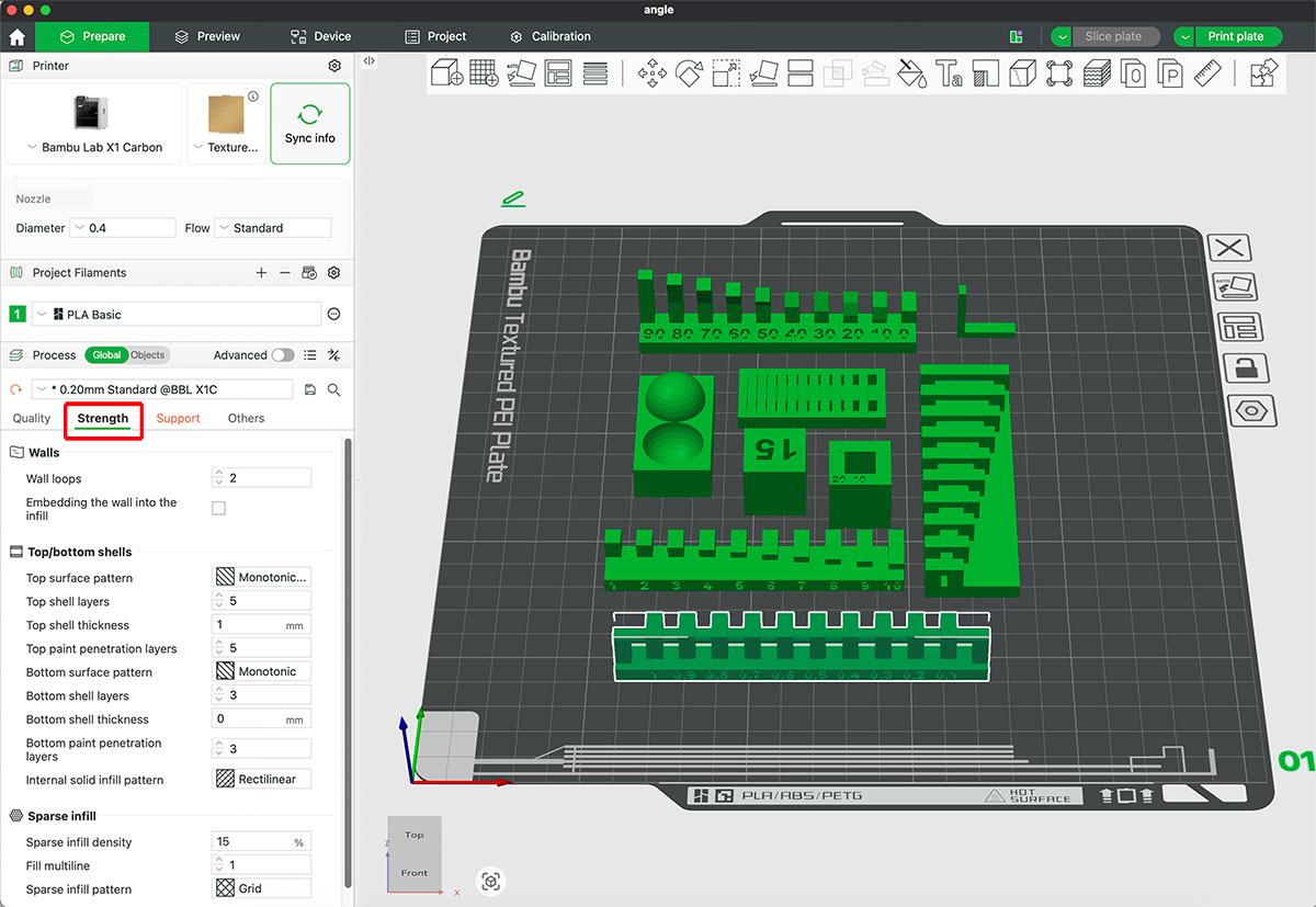 Strength (Walls/perimeters/infill)