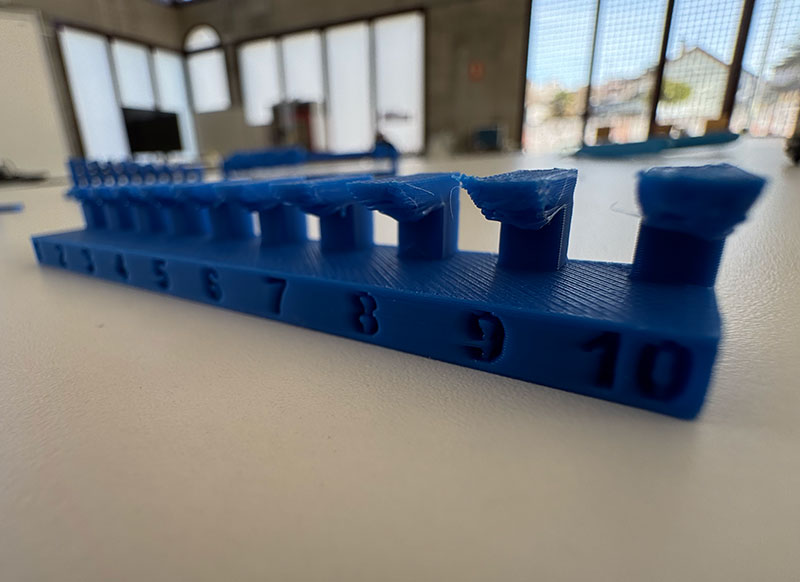 Free overhang test result