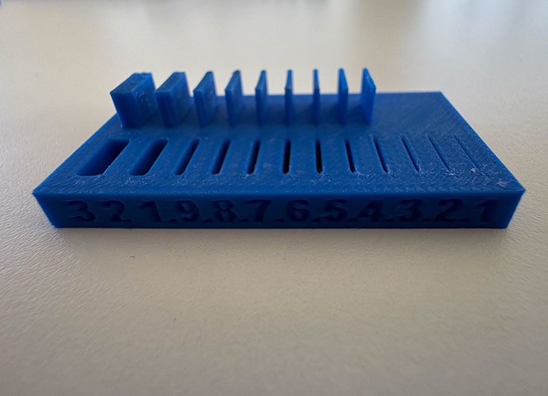 Wall thickness test result