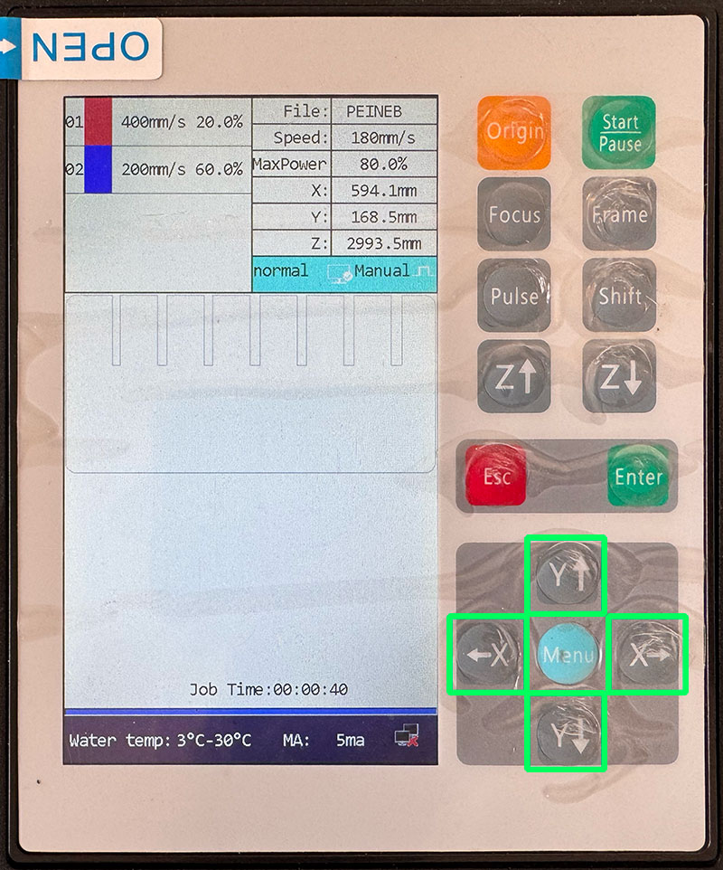 X & Y movemente keys 