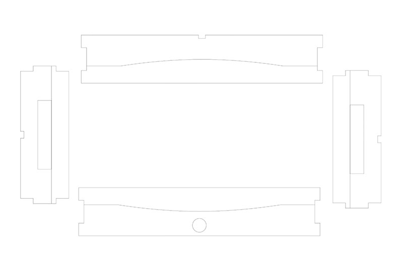 Main upper wooden structure of machine (CNC)