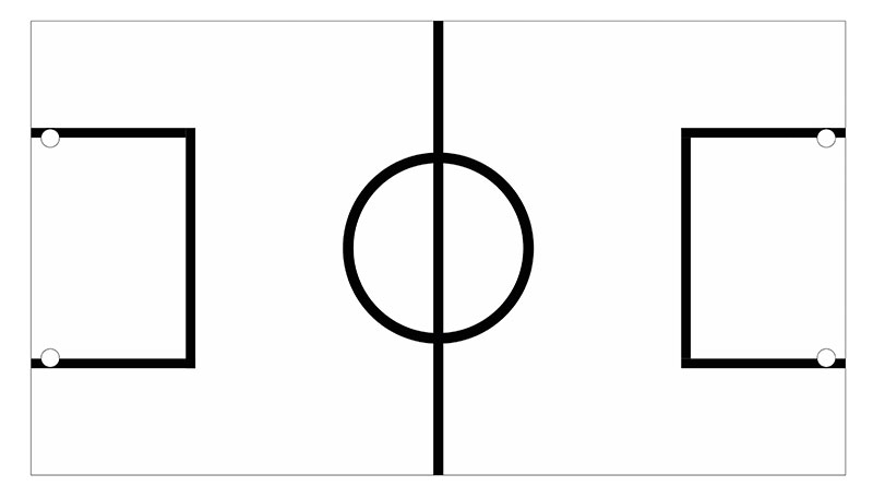 Playing field design including engraving and cutting references