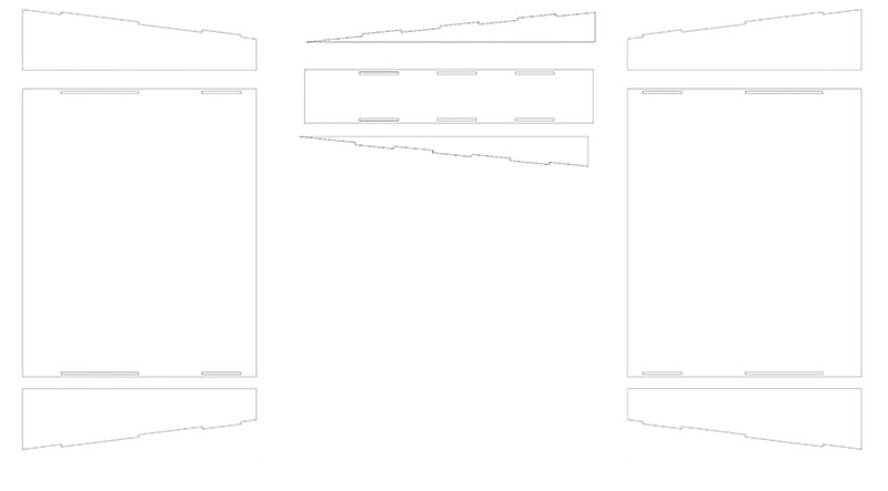 2D files for the ramps that guide the ball movement inside down case