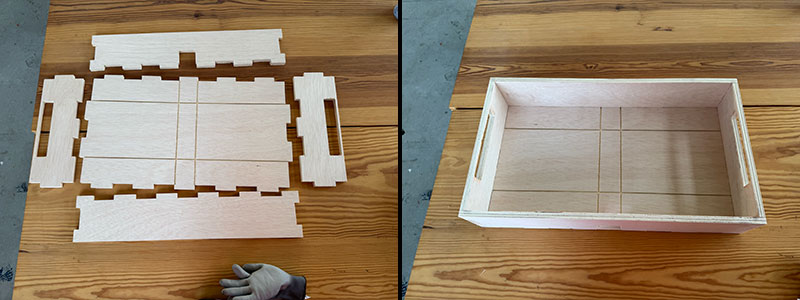 Down wood case