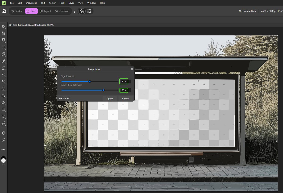 Image Trace dialog
