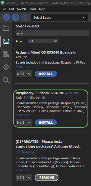 New board installation 1/2.