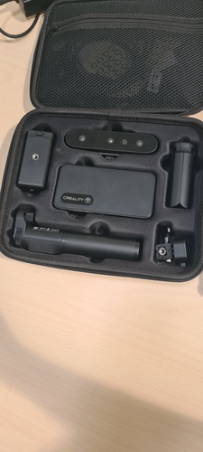 Creality CR-Scan Ferret Pro kit open in its carrying case.