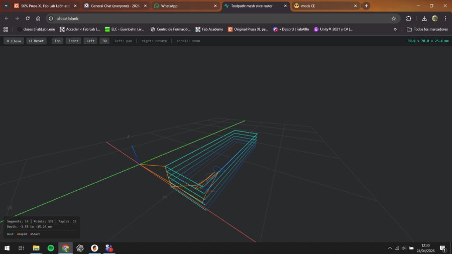 Machine setup for mold fabrication
