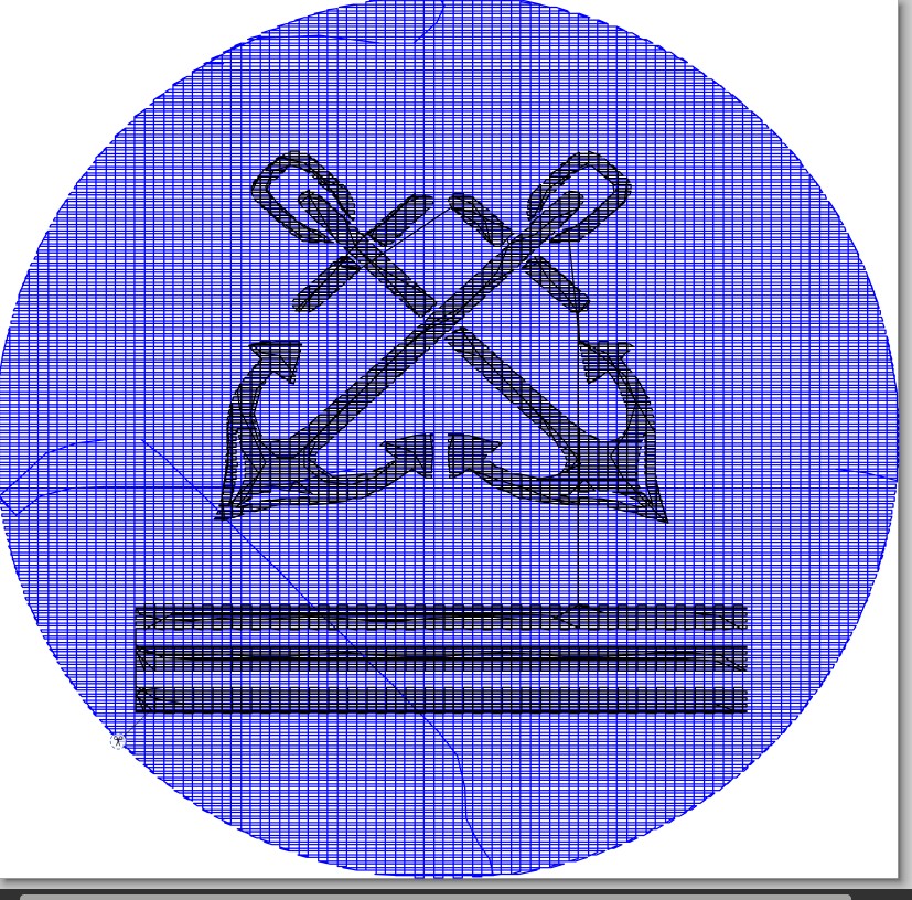 CNC embroidery machine producing the captain symbol