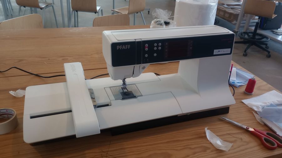 CNC embroidery machine used during Wildcard Week