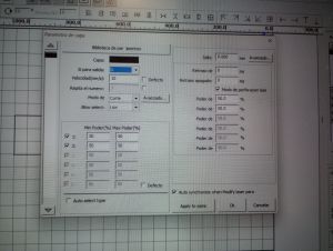 Focus ramp test on the laser cutter