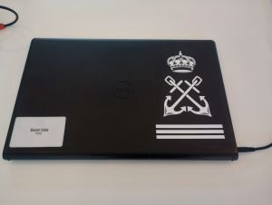 Yacht captain symbol in the computer