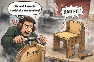 Seat measurement mistake and redesigned chair