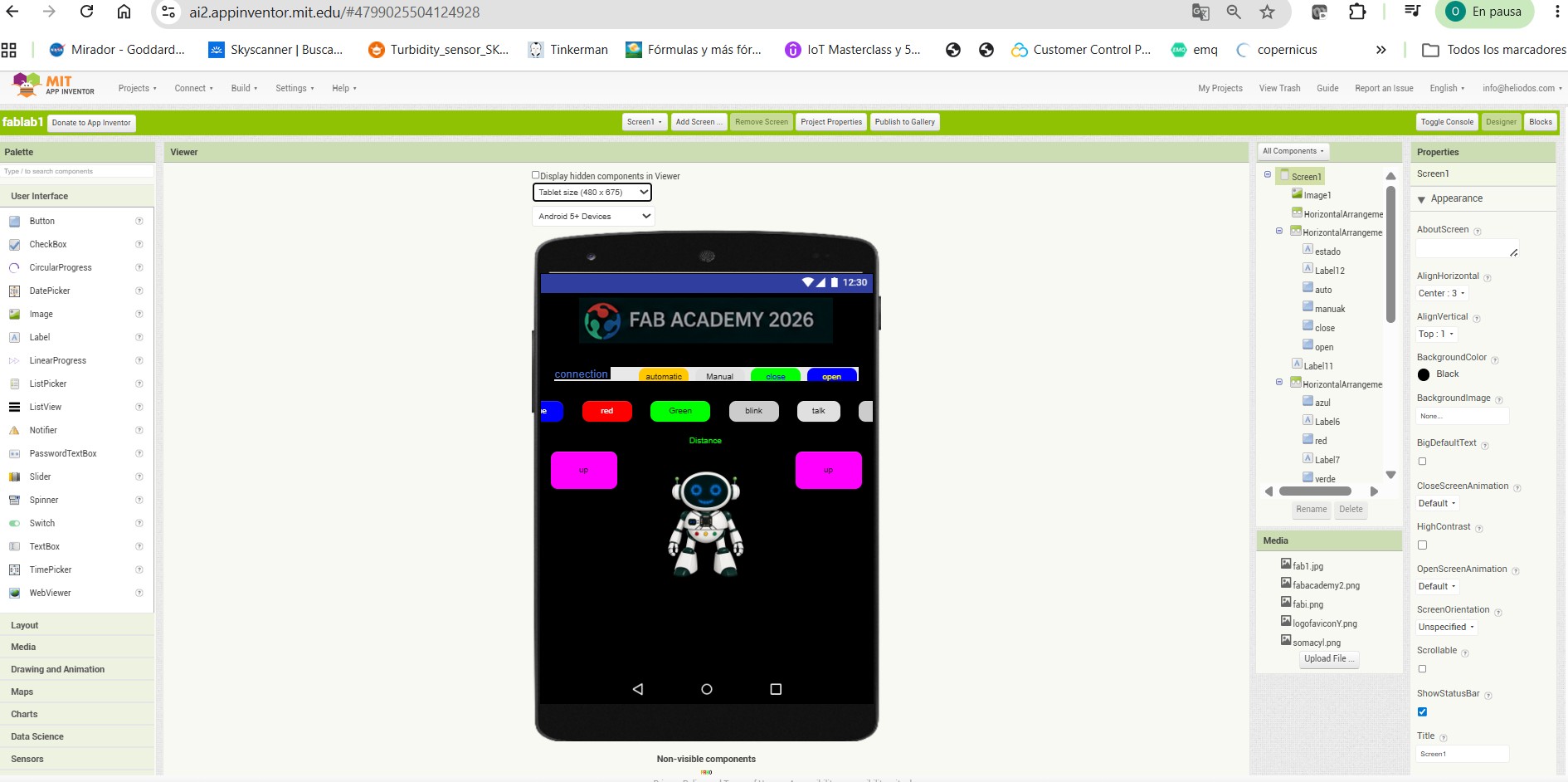 MIT App Inventor mobile app