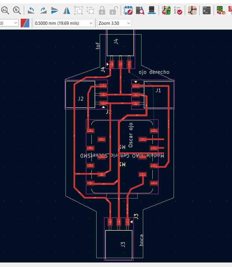 KiCad eye PCB routing