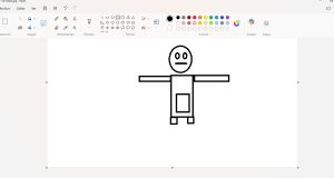 Raster sketch of the final project in Paint