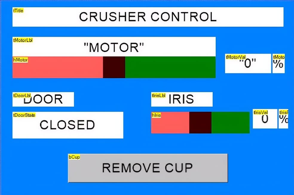 BIOCRUSHER Nextion HMI interface