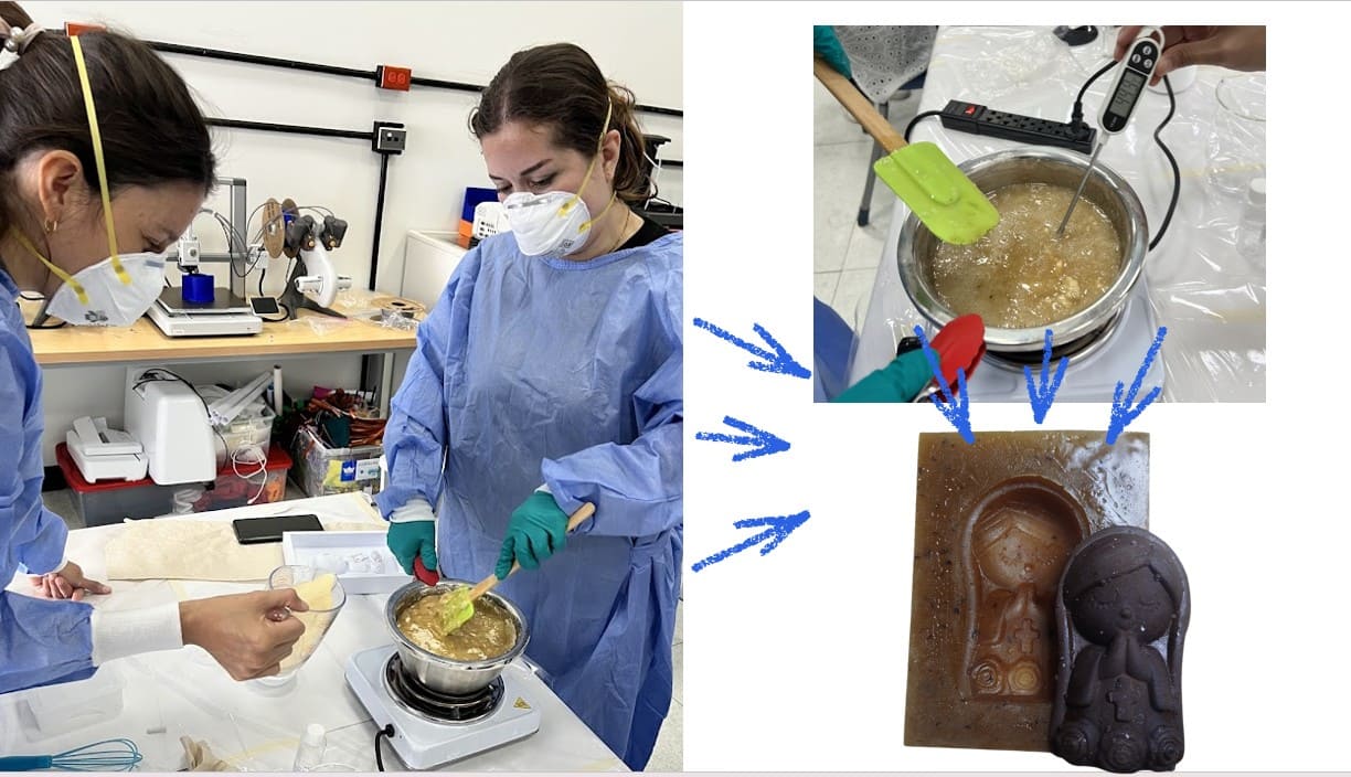 Heating biomaterial