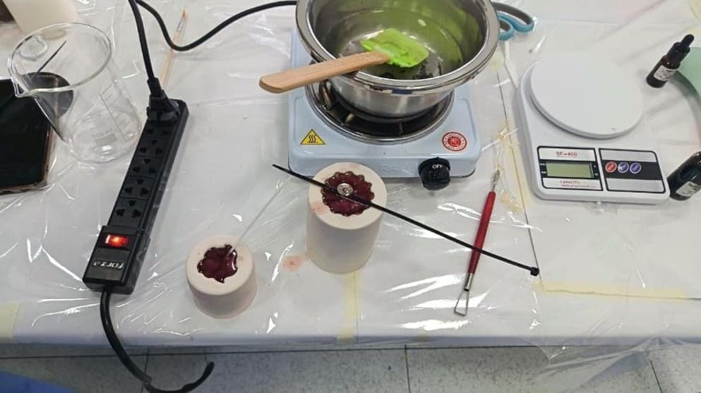 Wax pouring