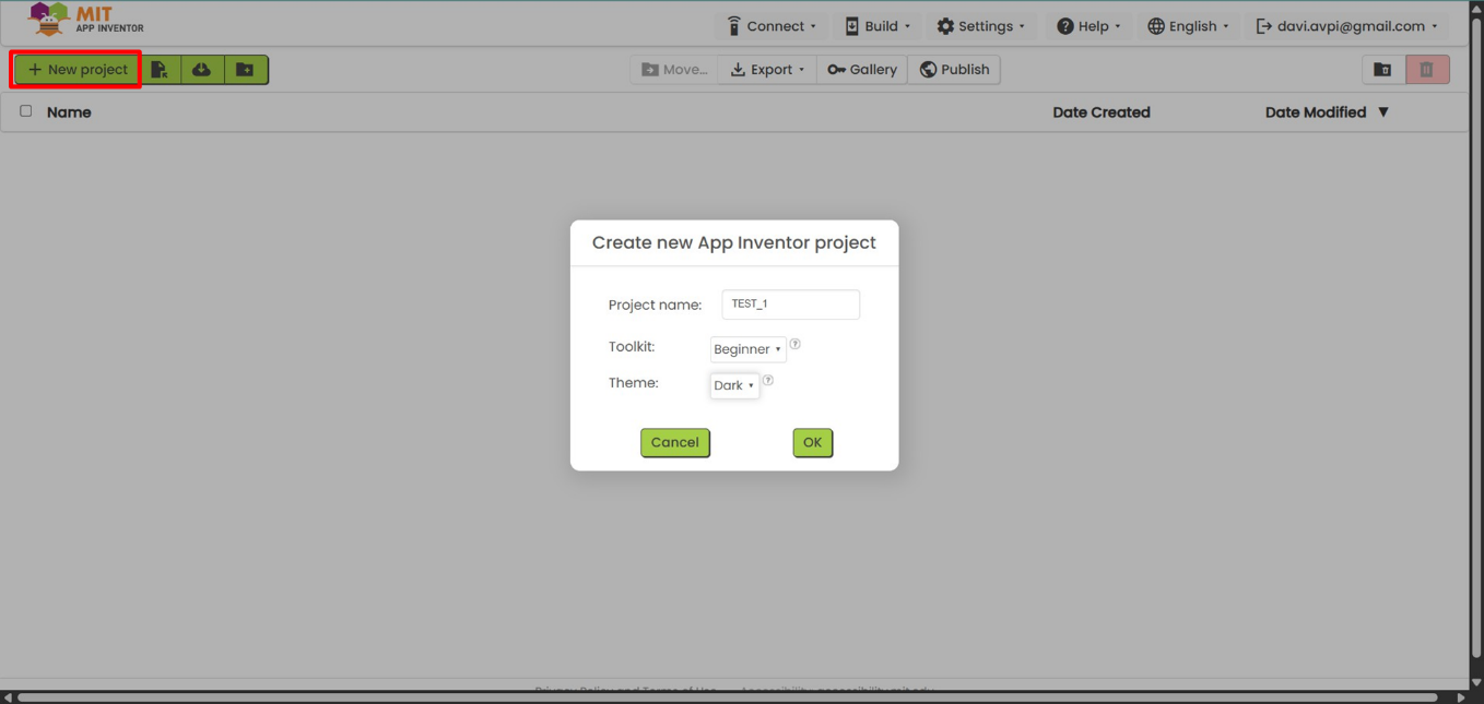 New Project Config
