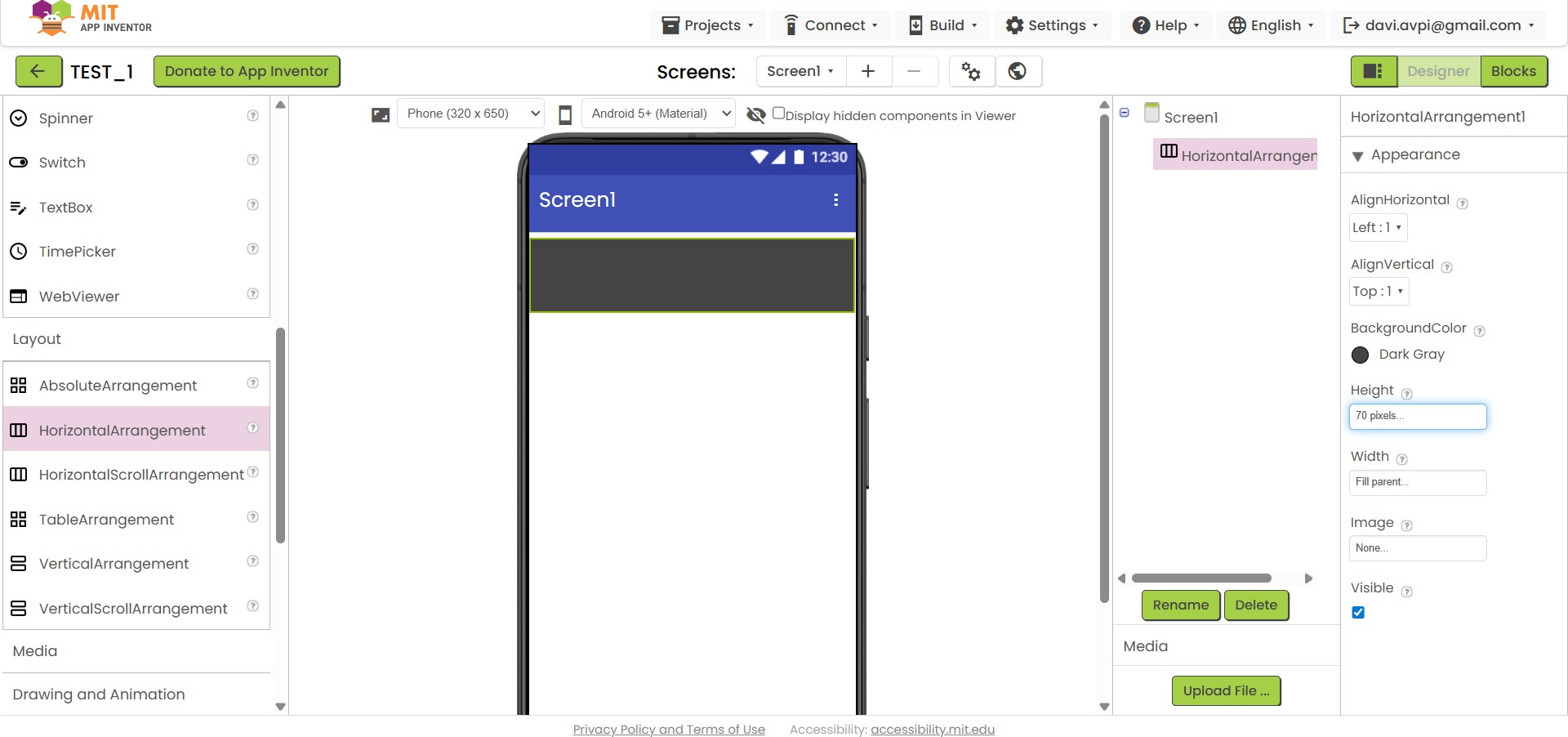 Appearance configuration