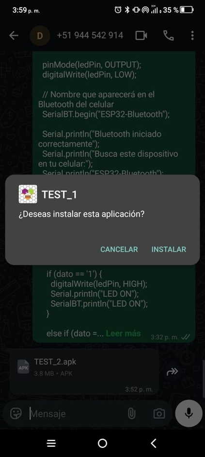App installed
