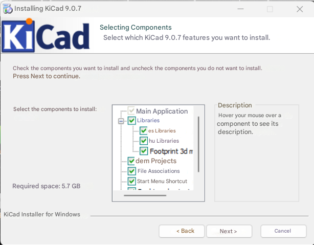 KiCad libraries installation step 2