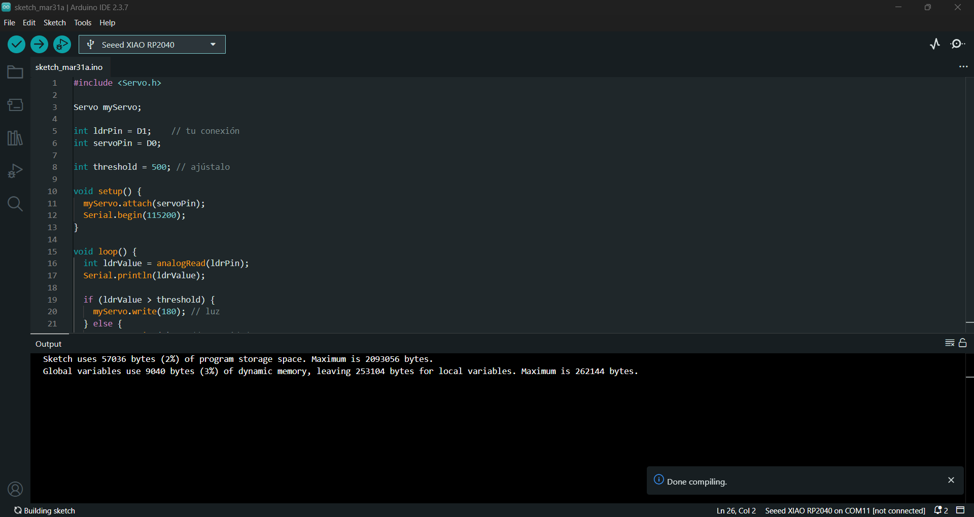 Work in progress Week 10