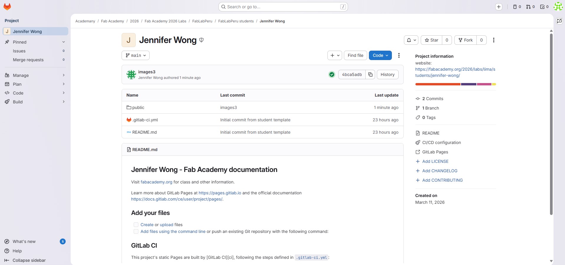 Fab Academy GitLab repository