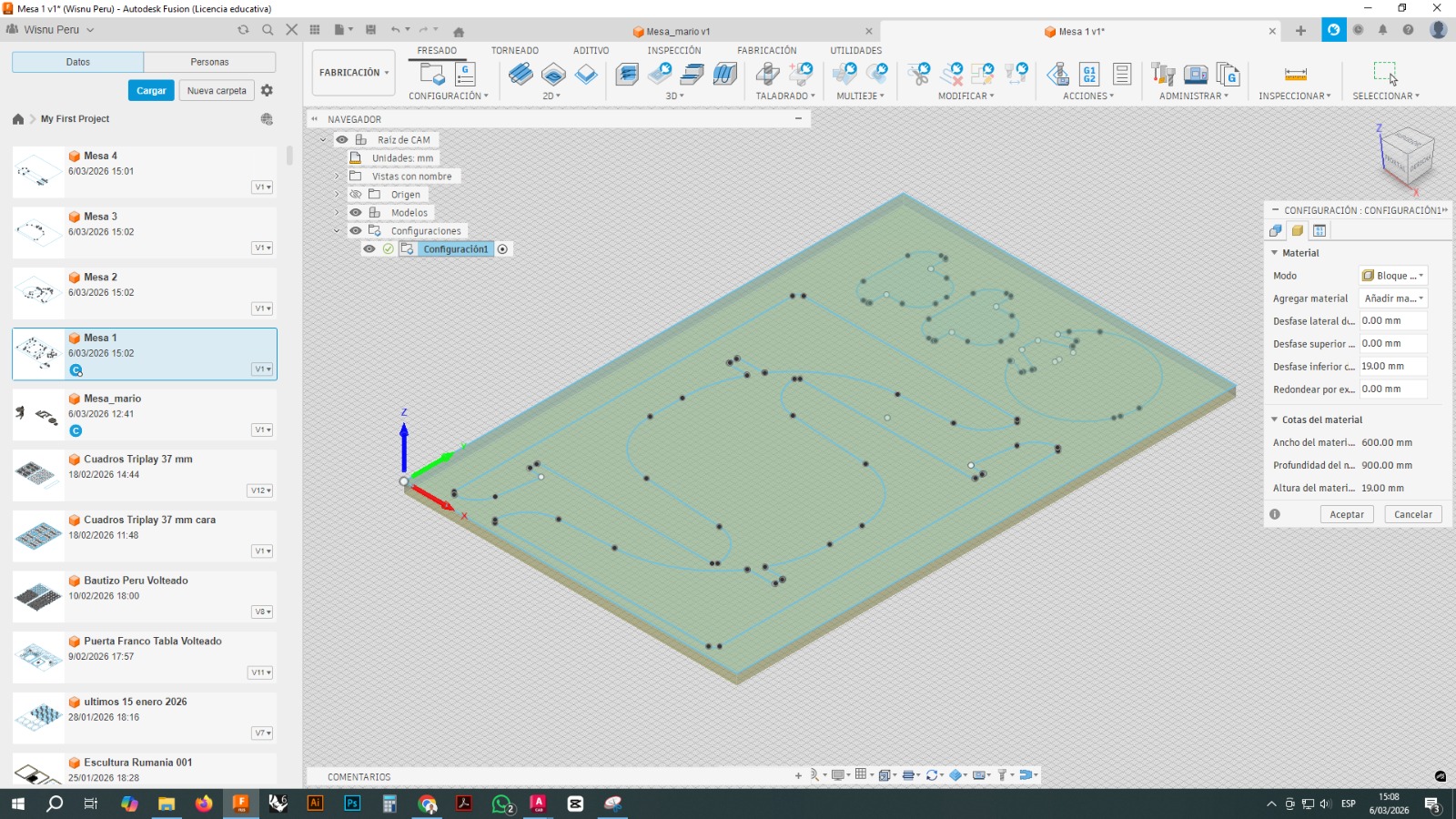 Material setup in Fusion 360