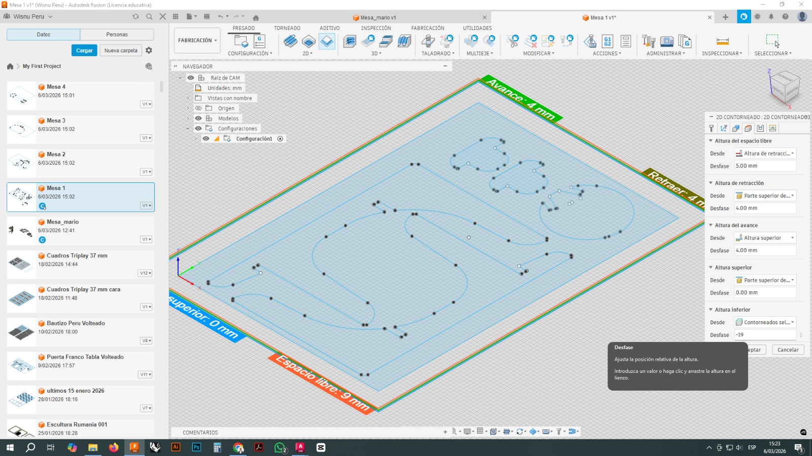 Multiple depth settings in Fusion 360