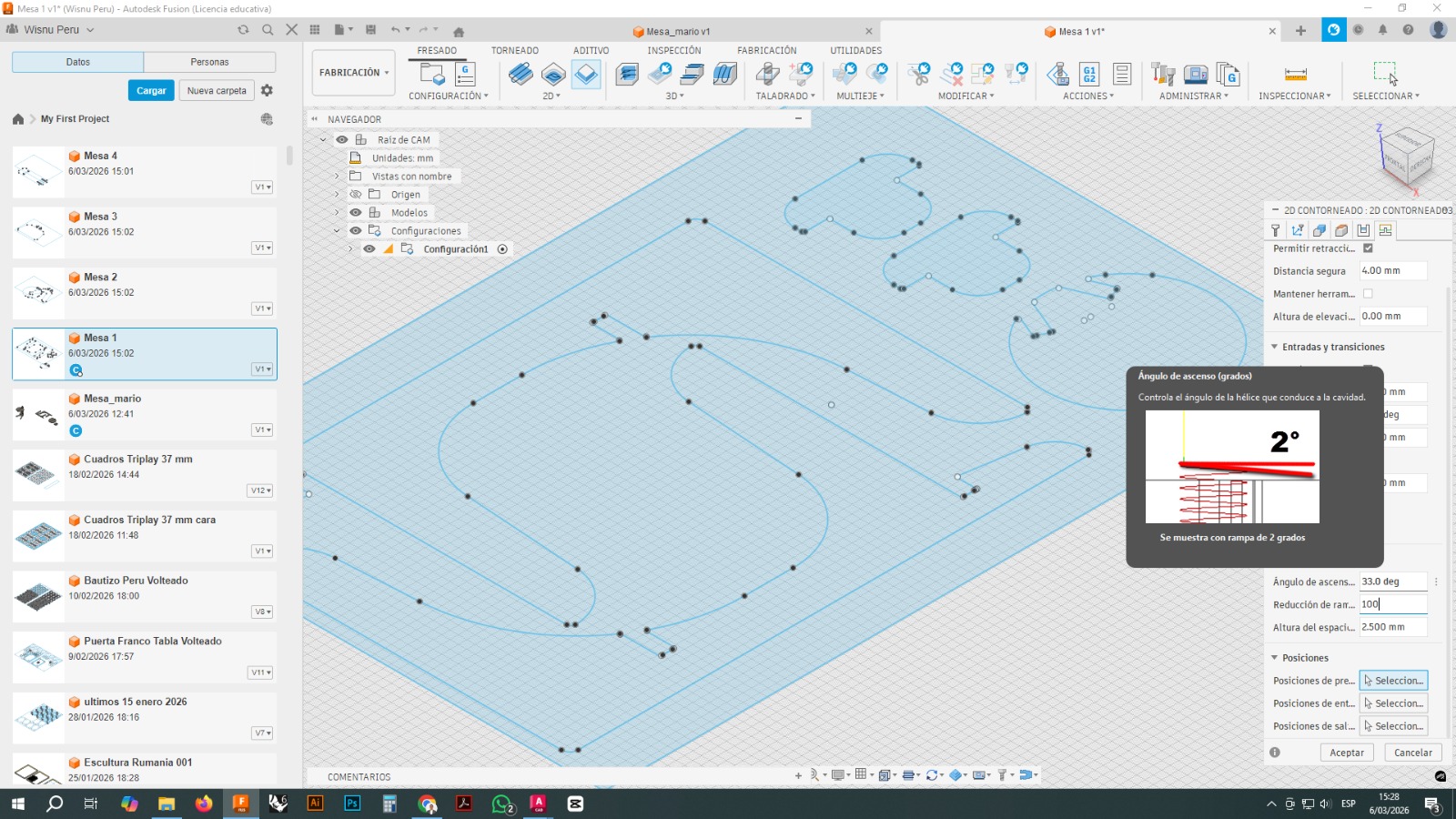 Linking and movement settings in Fusion 360