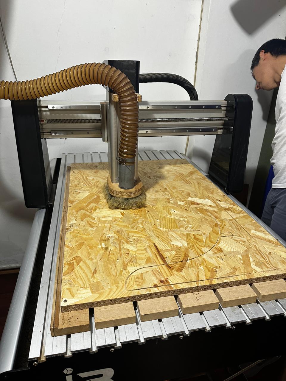 Assembled side table after CNC cutting