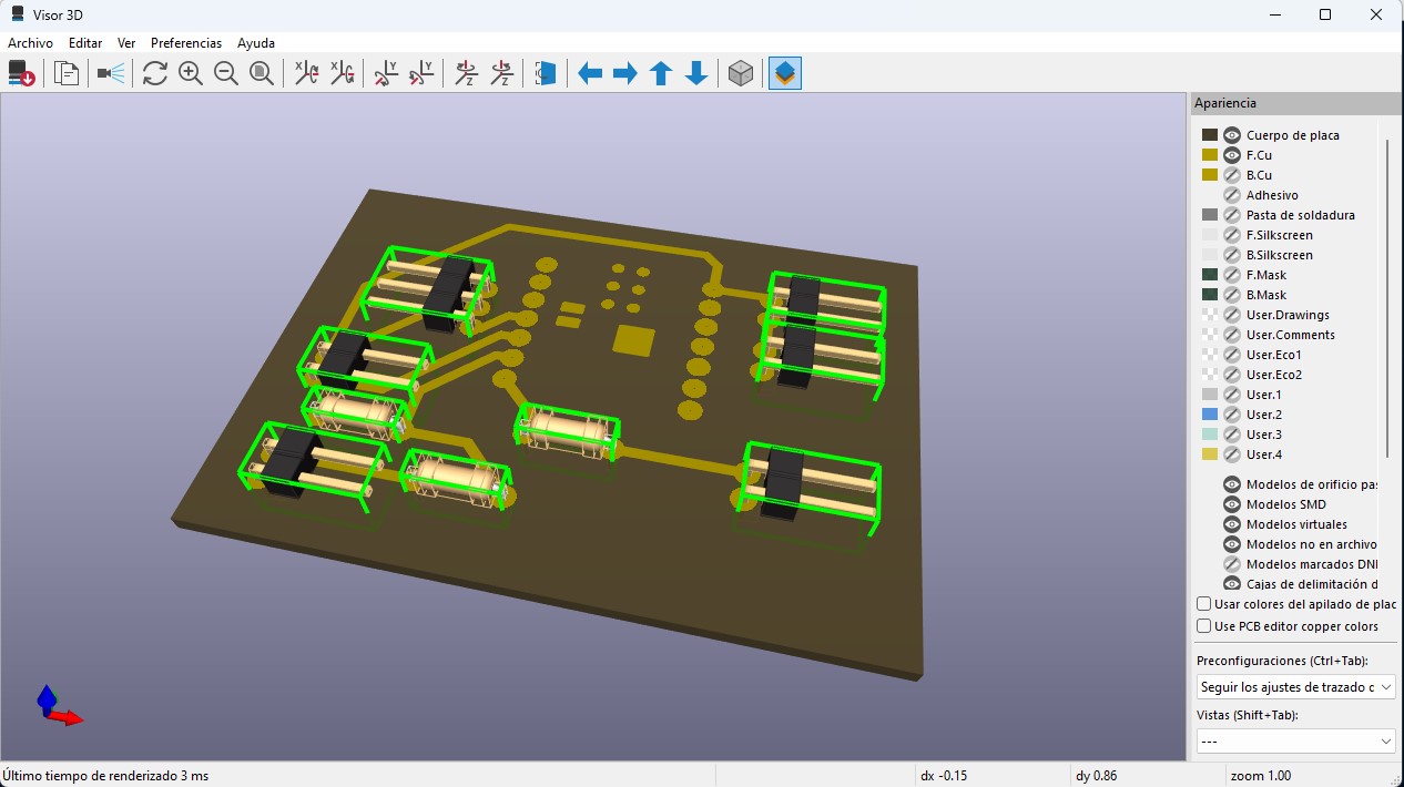 3D PCB visualization in KiCad
