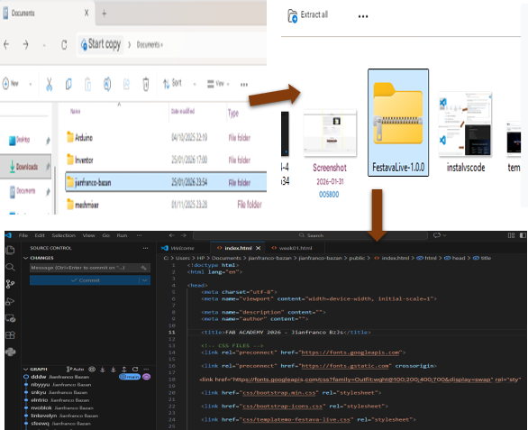 Template setup in VS Code