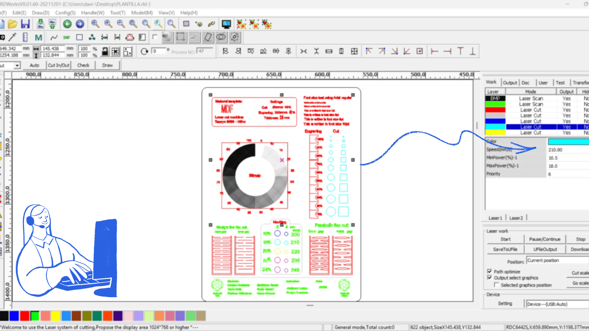 Template design in Corel Draw